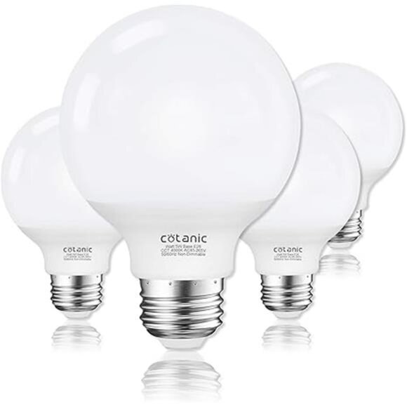 G25 LED Globe Light Bulbs, 5W Vanity Light Bulb (60W Equivalent),Daylight 4000K - Picture 7 of 7